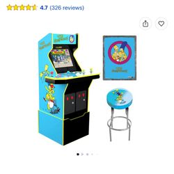 Arcade 1up - The Simpsons 30th Anniversary with stool 