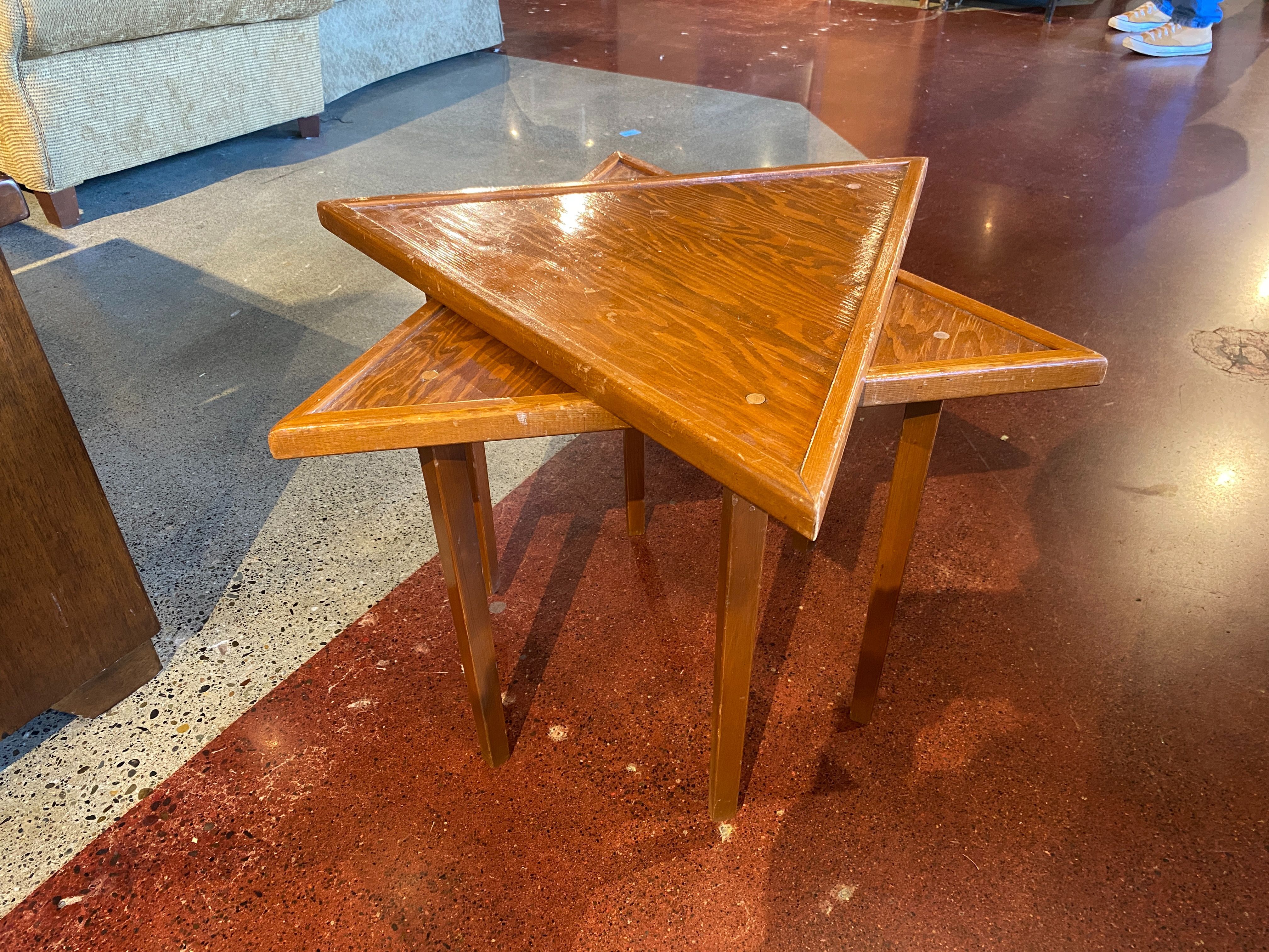 Triangular Stacking End Tables (Set of 2)