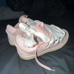 Lanvin- Men's Leather Low-Top Curb Sneakers