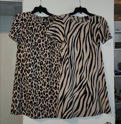 Two Ann Taylor Animal Print Dresses, Size 00