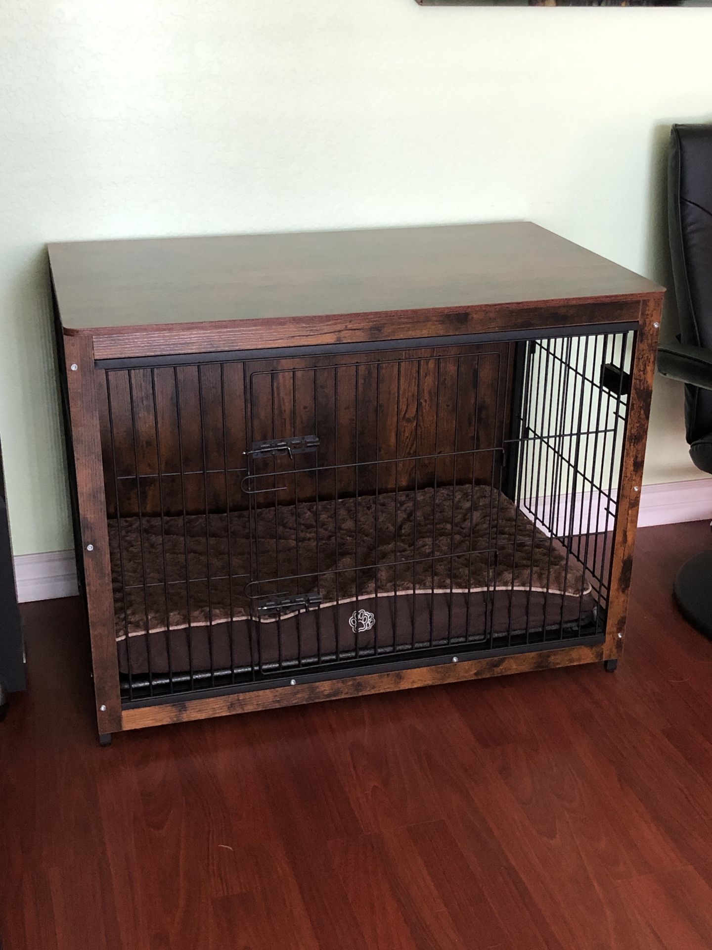 Wood And Steel Dog Crate/Cage