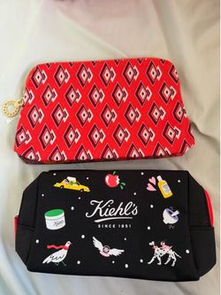 NEW Kiehl’s & Estée Lauder Cosmetic Makeup Travel Bag Bundle (2 Bags)