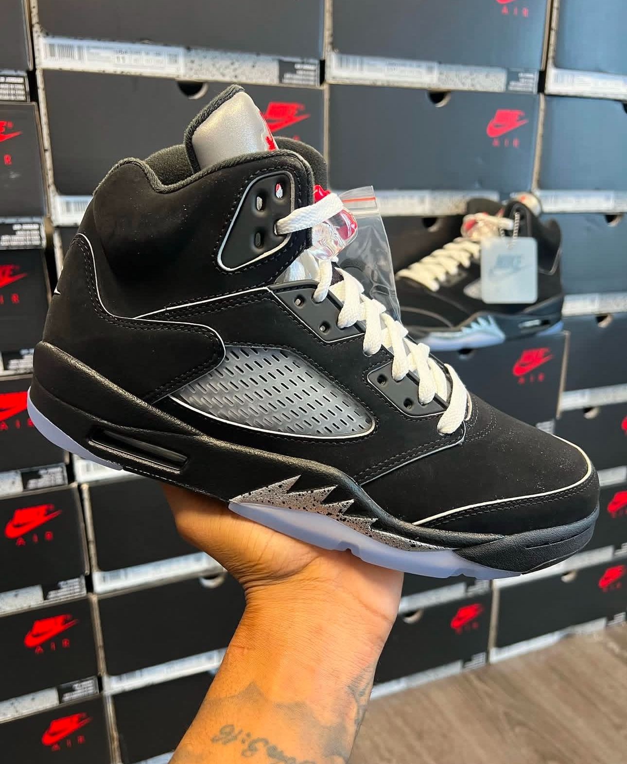 Black Metallic Jordan 5s