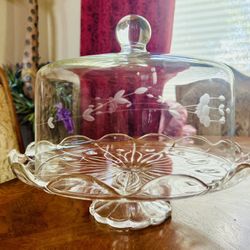 Princess Cut Crystal Cake Stand