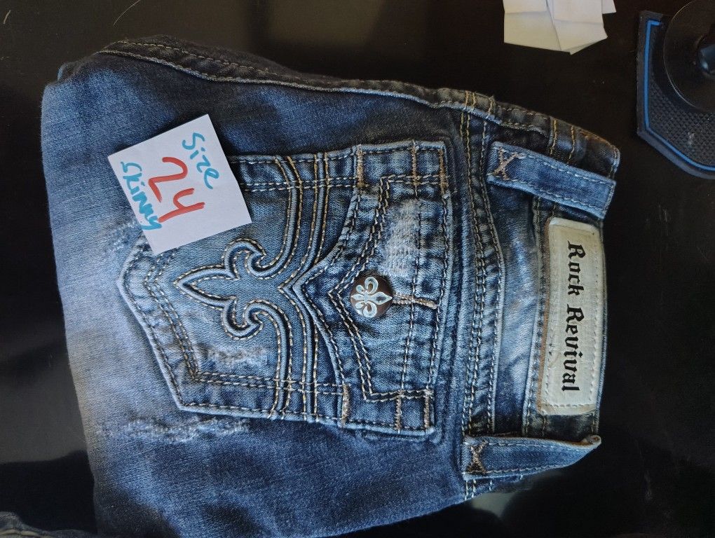 Size 24 Skinny Rock Revival Jeans