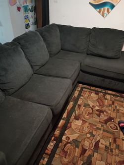 Sectional blue couch