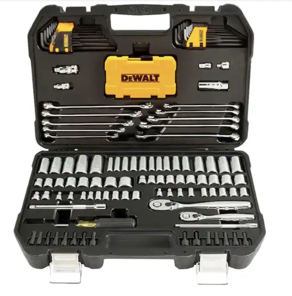 DEWALT 1/4 in. x 3/8 in. Drive Polished Chrome Mechanics Tool Set (142-Piece)