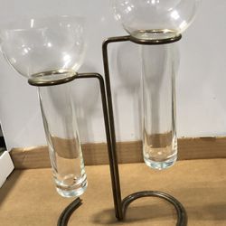 VINTAGE IMPORTED DOUBLE CANDLE HOLDER