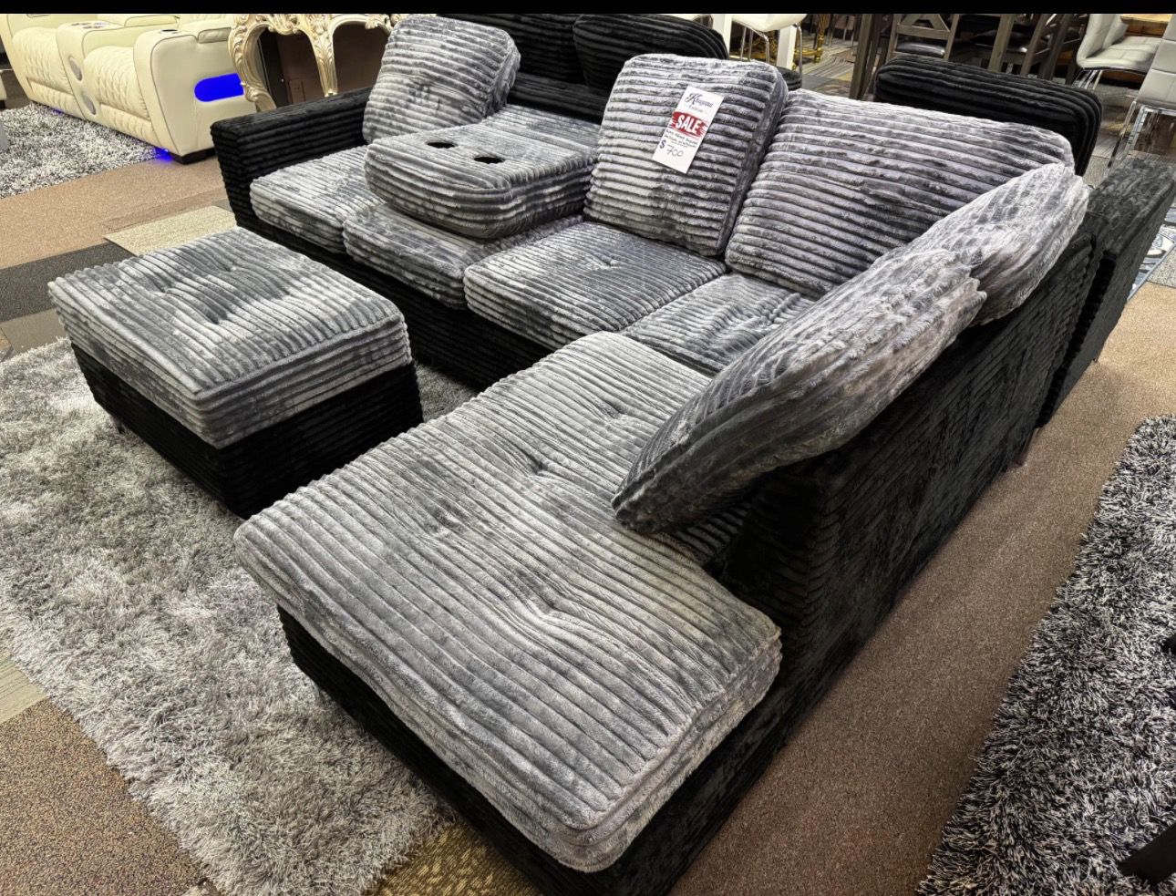NEW SECTIONAL SOFA AND OTTOMAN WITH FREE DELIVERY