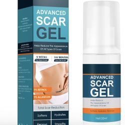 Scar Gel, Scar Cream, Advance Scar Gel for Surgical Scars,Face,Body,Leg, Burns, Acene,C-Section, Stretch Marks, Keloids,Scar Treatments for Old & New 