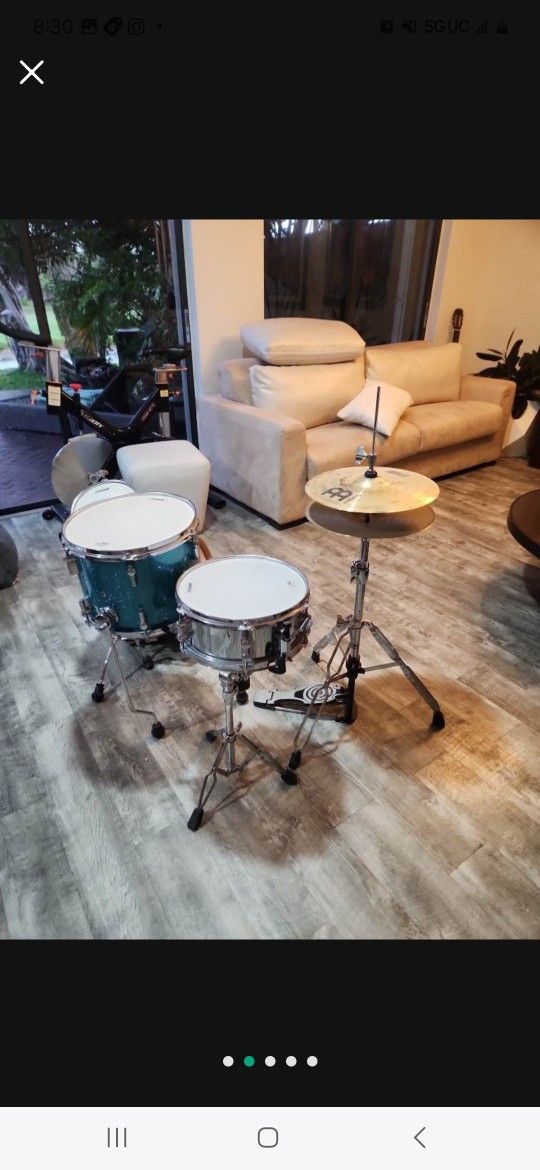 Sonor Drums SSE 13 MARTINI TGS 5-Piece Drum Shell Pack, Retro Emerald