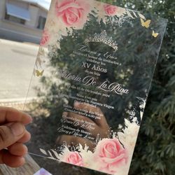 Acrylic invitations -Invitaciónes acrylicas 