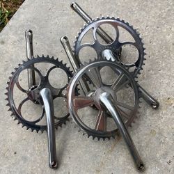 Vintage Schwinn , Cranks With Original Schwinn Nuts / Hardware, Cruiser Size , Good Threads , $35 EACH , Located In LaHabra Ca