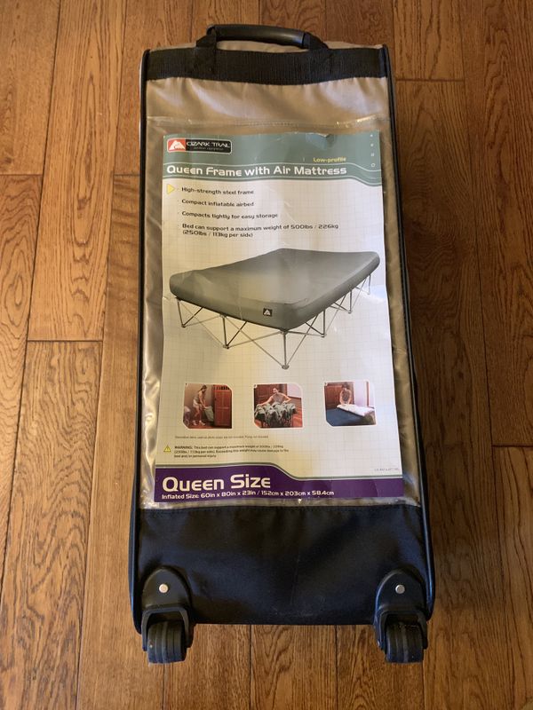 Ozark Trail queen frame with air mattress for Sale in ...