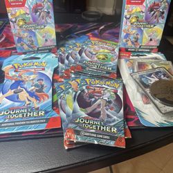 Journey Together Pokémon TCG Sealed Booster Bundles (2) & Sealed Packs (10) & Bloster Pack (1) 