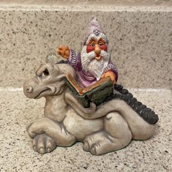 World Of Krystonia Wizard And Dragon Figurine-1980’s