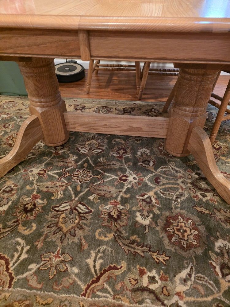 Oak Dining Table W Chairs