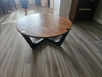 Large round wooden table!