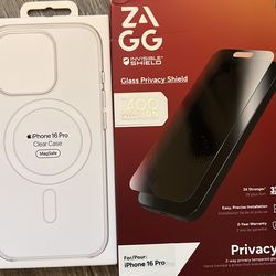 Iphone 16 pro case and privacy screen protector