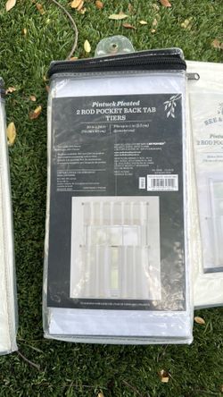 Curtain tiers, cream color