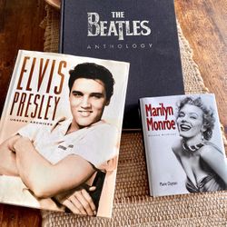 Coffee Table Books Set Of 3 Elvis Beatles Marilyn Monroe
