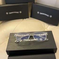 Chrome Hearts Clear Glasses W/ Case