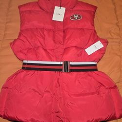 WEAR by Erin Andrews SF 49ers Puffer Vest-XL
