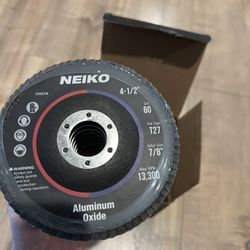 NEIKO 11107A 10 Pack Aluminum Oxide Flap Discs 4-1/2 for Angle Grinder, 60 Grit Flapper Wheel, Flat T27 Grinding Wheel 4.5 Inch Flap Disc, 7/8" Arbor 