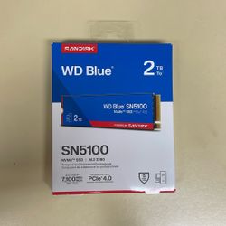 WD Blue SN5100 2TB NVMe SSD - M.2 2280, PCIe Gen 4.0, Internal Solid State Drive - Read Speeds Up to 7,100MB/s, Upgrade Storage for PC/Laptops - WDS20
