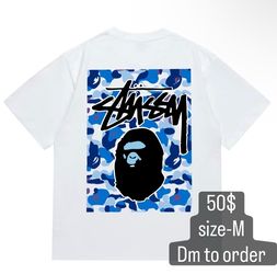 White and blue bape