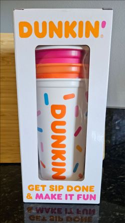 Dunkin' Donuts Reusable Cups 3-Pack Sprinkle Box - (retired)