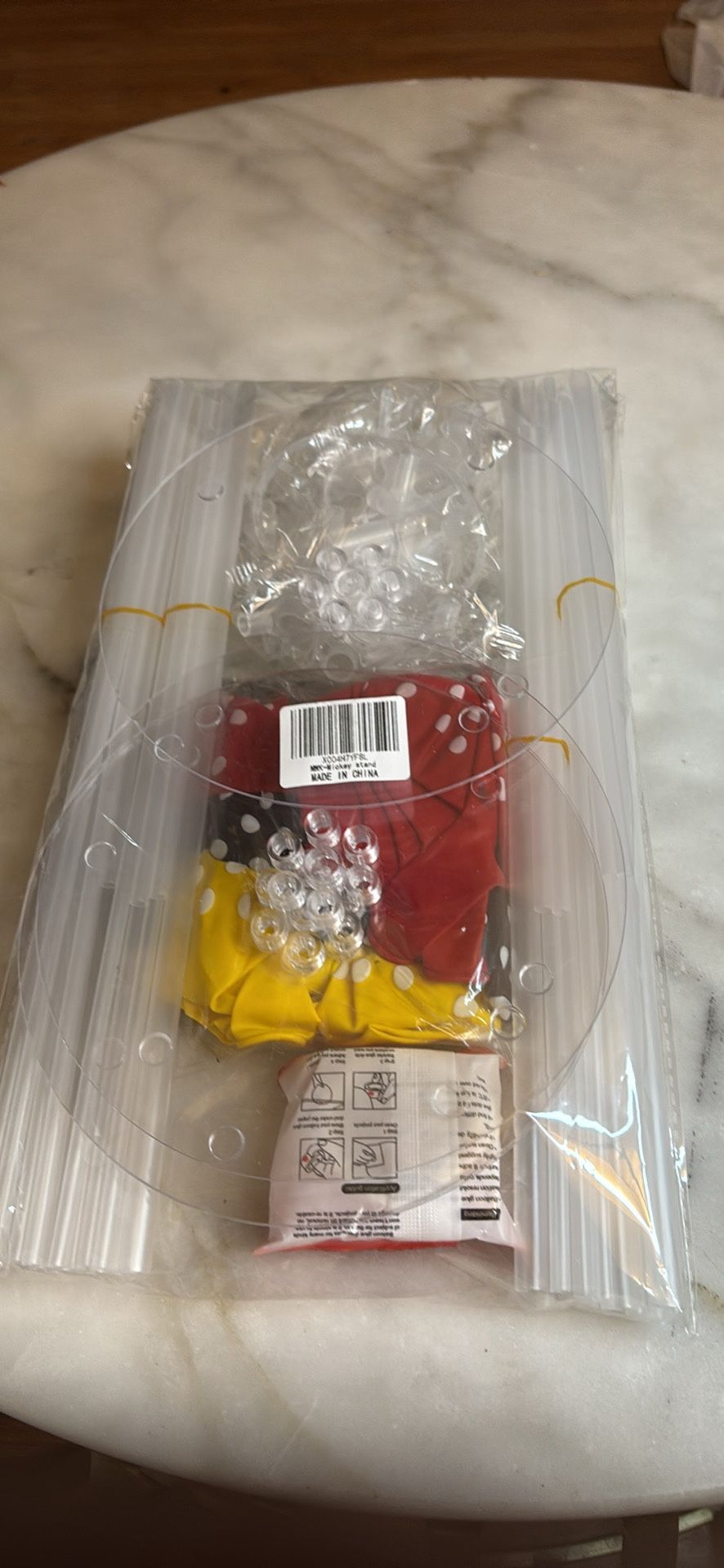 Red Yellow and Black Balloon Stand Centerpiece Table Decorations for Mouse Birthday Movie Night Party Decorations(Red yellow black set4