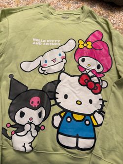 Women’s Hello Kitty and Friends Green Crewneck Sweatshirt