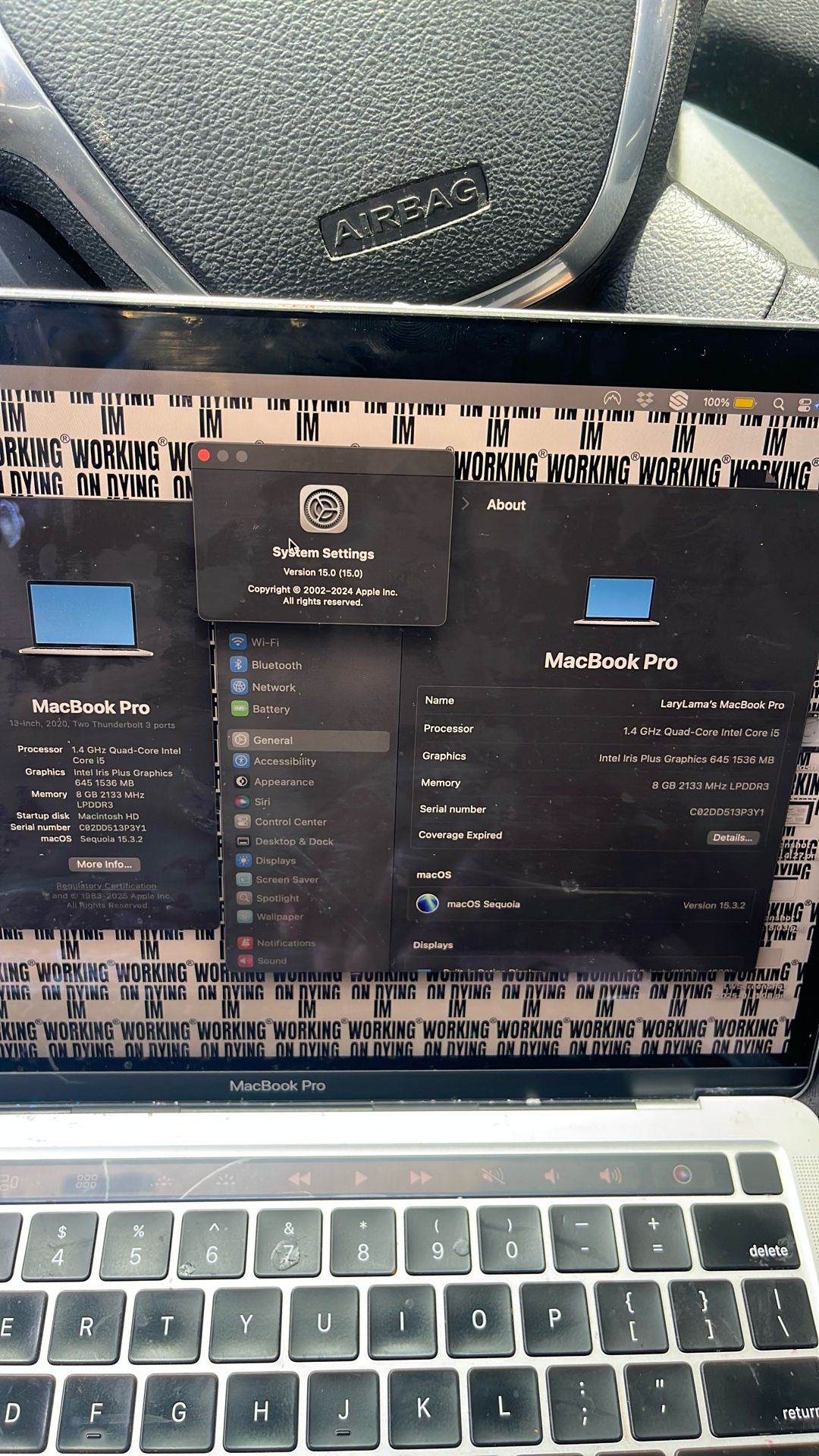 MacBook Pro 250 Gigs