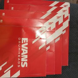 Evans Blue Hydraulic Drum Heads Brand-New. 