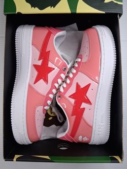 BAPE Shoes Bapestas, Pink Low Top Sneakers, New in Box (Read Description)