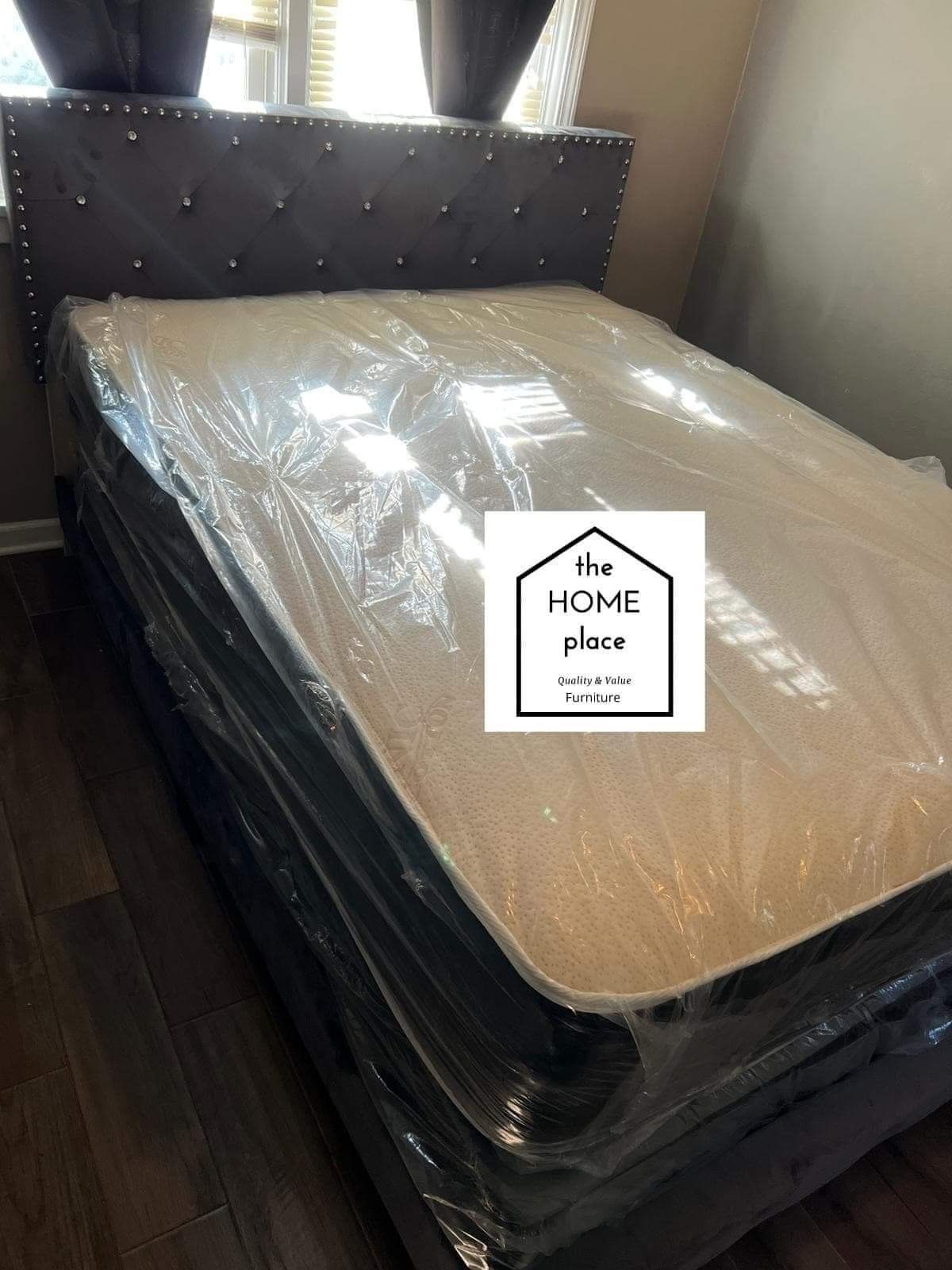 🚨 Package Deal!!!🚨Brand New Full Bed Frame With Mattress Set In Stock Ready For Delivery TODAY!! 🚚