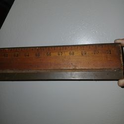 Make Offer! Rare! 72" Ridgely Wooden and brass Ruler