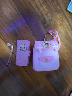 Princess play phone and backpack