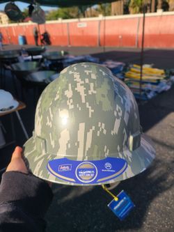 Matte Army Print Fiberglass Hard Hat