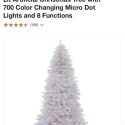 7.5 ft Artificial White Christmas Tree