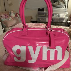 Pink Patent Leather gym/travel Bag 
