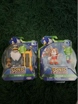 2 RARE Storm & Cream 4’ Figure Sonic The Hedgehog 35th Anniversary Jakks Pacific