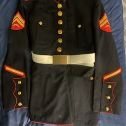 USMC Marine Corps Enlisted Dress Blues Blouse Jacket Coat