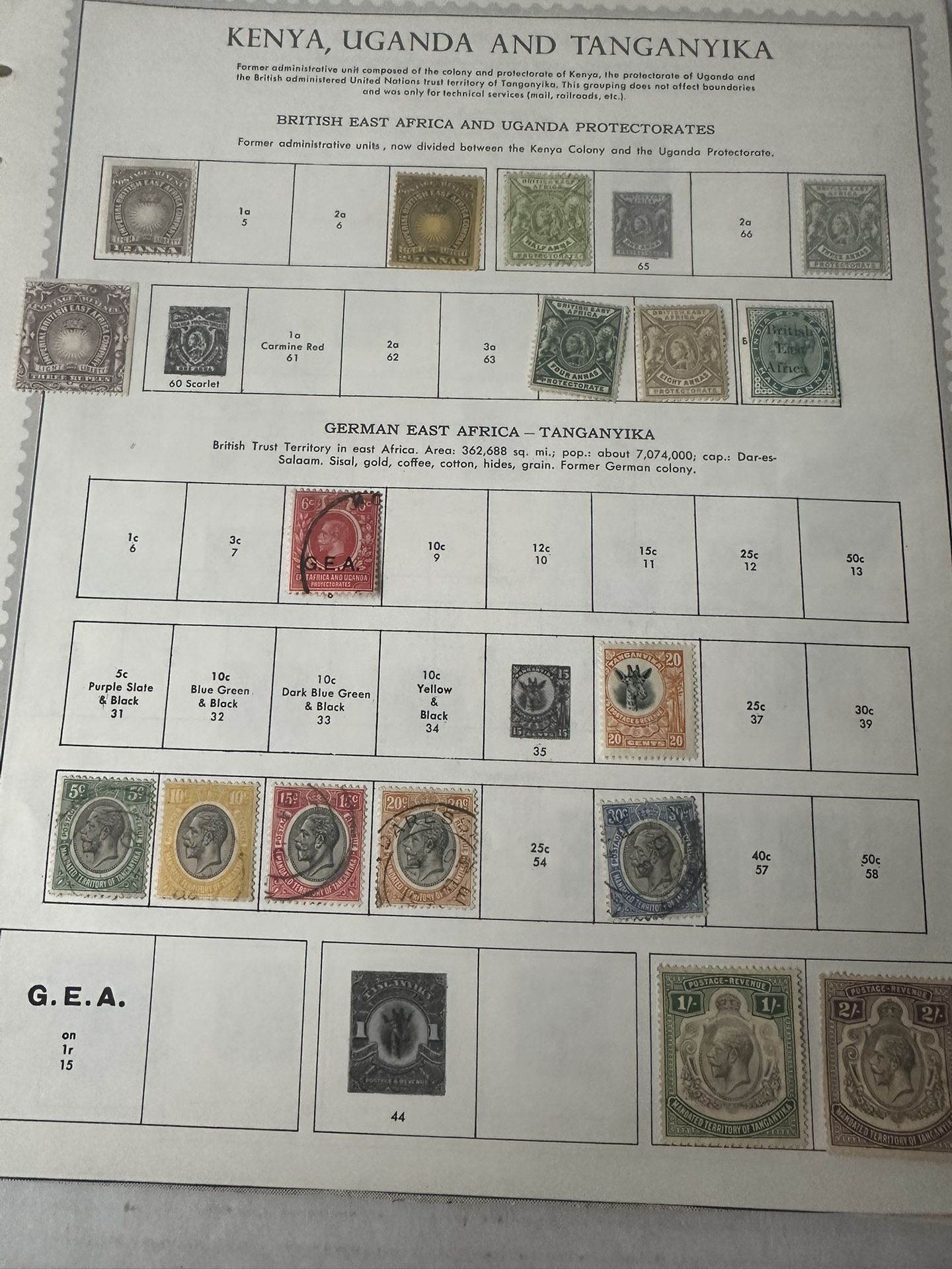 Kenya Uganda And Tanganyika Old Stamp Collection