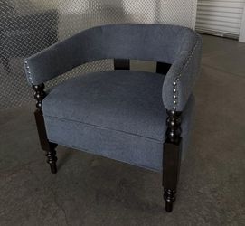 ✅NEW ‼️BLUE BARREL UPHOLSTERED ARMCHAIR