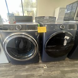 GE Washer/Gas Dryer Set, High Efficiency, Open Box, Fully Tested, Includes One Yr Warranty