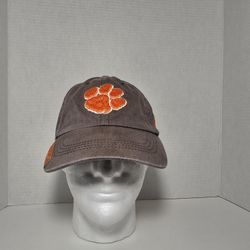 Vintage Clemson Tigers Russell Athletic Embroidered Logo Strapback Hat Cap