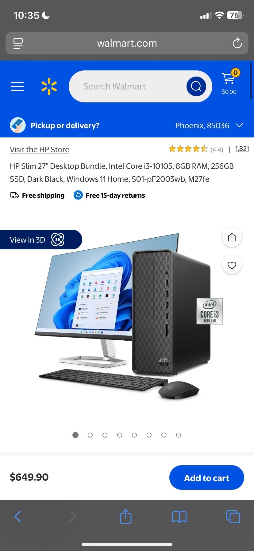 HP Computer And Monitor Combo WITH GPU 1030
