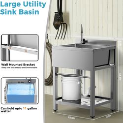 New Stainless Steel Utility Sink